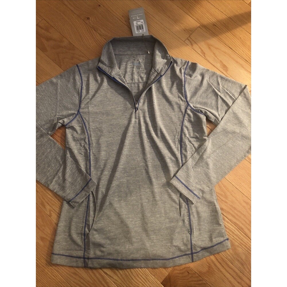 Page & Tuttle Cool Swing 1/4 Zip Pullover Gray Size Small NWT Style P3010